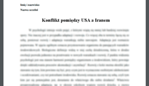 Esej: USA Iran