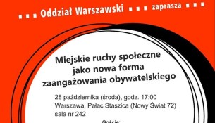 Miejskie ruchy społeczne jako nowa forma zaangażowania obywatelskiego