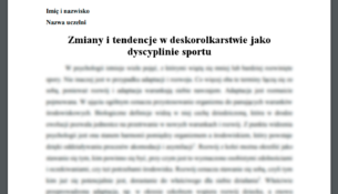 Esej: Zmiany i tendencje w deskorolkarstwie jako dyscyplinie sportu